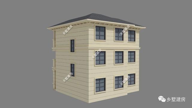 106平三層經(jīng)典歐式別墅設(shè)計(jì)圖，時(shí)尚大氣，養(yǎng)老就選這套。