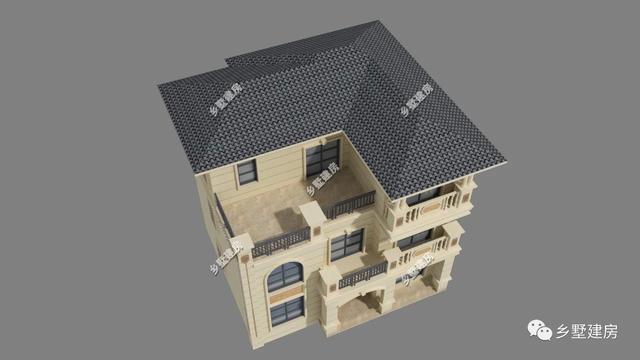 106平三層經(jīng)典歐式別墅設(shè)計(jì)圖，時(shí)尚大氣，養(yǎng)老就選這套。