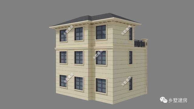 106平三層經(jīng)典歐式別墅設(shè)計(jì)圖，時(shí)尚大氣，養(yǎng)老就選這套。