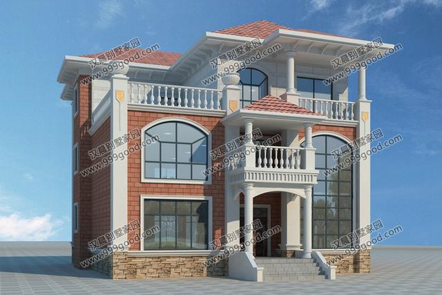 占地131平三層農(nóng)村自建房，兩種外觀配色方案，無論哪種都是不易過時(shí)。