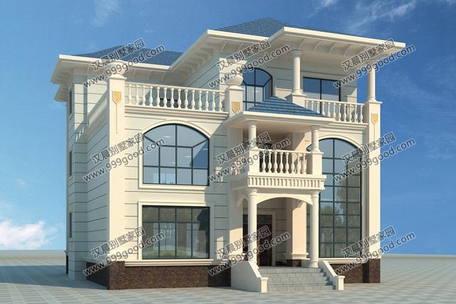 占地131平三層農(nóng)村自建房，兩種外觀配色方案，無論哪種都是不易過時(shí)。