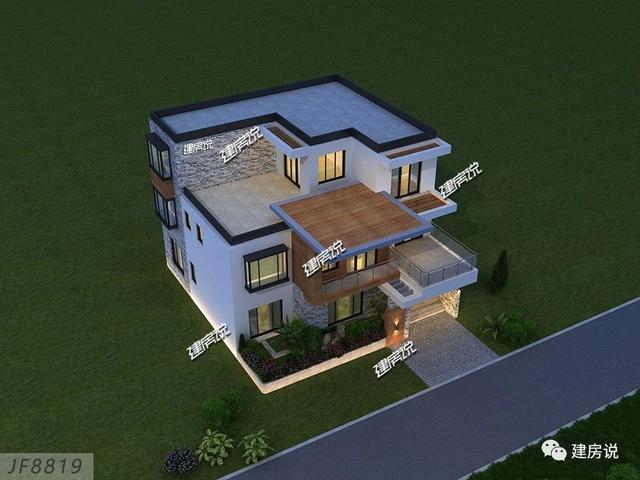 私人定制的三層現(xiàn)代別墅，非常有氣質(zhì)有格調(diào)，建棟在老家絕對萬里挑一。