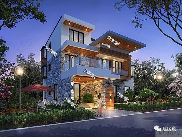 私人定制的三層現(xiàn)代別墅，非常有氣質(zhì)有格調(diào)，建棟在老家絕對萬里挑一。