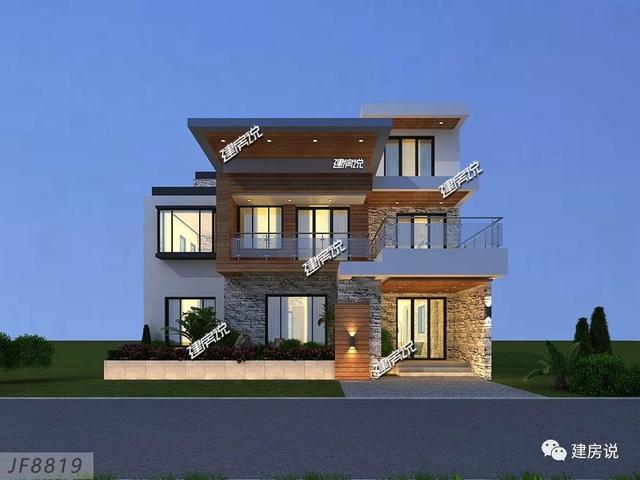 私人定制的三層現(xiàn)代別墅，非常有氣質(zhì)有格調(diào)，建棟在老家絕對萬里挑一。