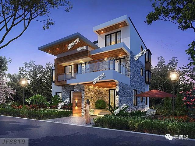 私人定制的三層現(xiàn)代別墅，非常有氣質(zhì)有格調(diào)，建棟在老家絕對萬里挑一。