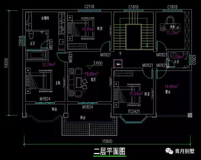 占地158平二層小別墅設(shè)計圖，時尚精美，功能齊全，非常適合農(nóng)村自建房。