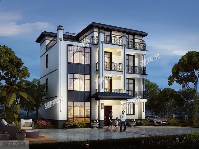 四層中式別墅，多窗多露臺，真是美到我了！