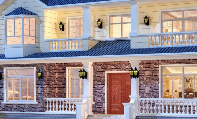 占地180平二層田園風(fēng)別墅設(shè)計(jì)圖，30萬(wàn)以?xún)?nèi)建成，一點(diǎn)也不比城里的差。