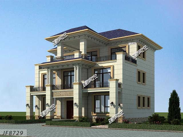 占地148平三層豪華別墅設(shè)計(jì)圖，牛轟轟的，還娶了城里媳婦