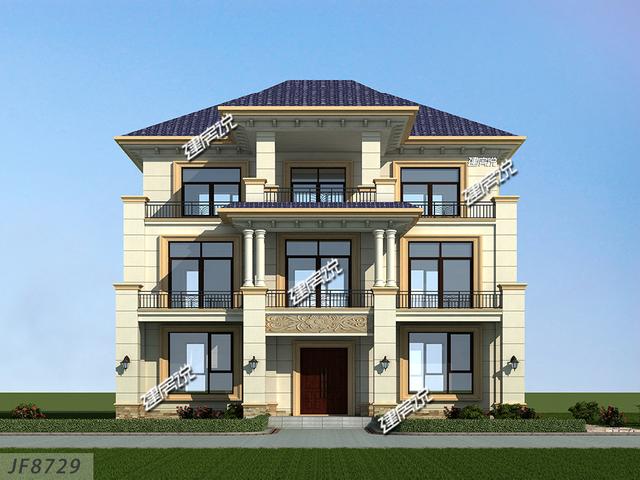 占地148平三層豪華別墅設(shè)計(jì)圖，牛轟轟的，還娶了城里媳婦