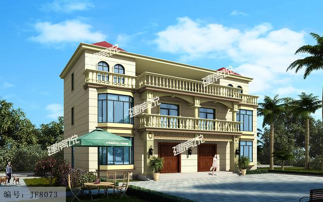 湖南兄弟建三層雙拼戶型設(shè)計(jì)圖，房子蓋好以后，村民都來串門，美極了！