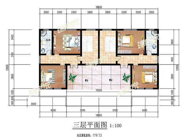 湖南兄弟建三層雙拼戶型設(shè)計(jì)圖，房子蓋好以后，村民都來串門，美極了！