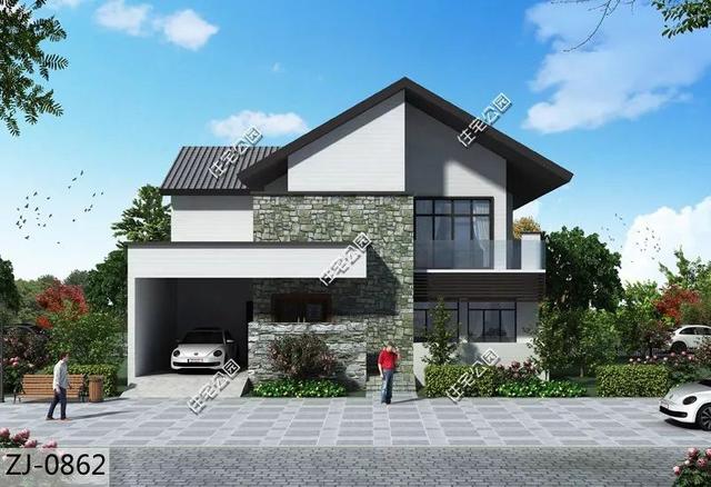 精選22套農(nóng)村別墅設(shè)計(jì)圖，帶半開放式車庫，隨便建一棟，十里八鄉(xiāng)的人都繞路來看。