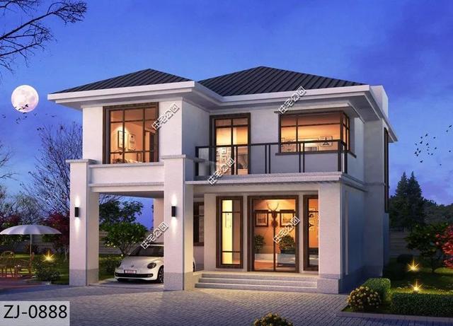 精選22套農(nóng)村別墅設(shè)計(jì)圖，帶半開放式車庫，隨便建一棟，十里八鄉(xiāng)的人都繞路來看。