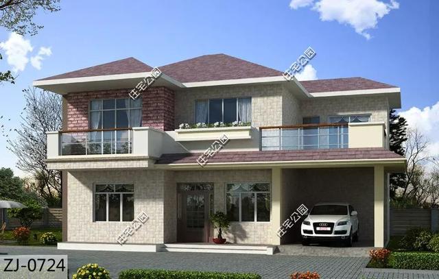 精選22套農(nóng)村別墅設(shè)計(jì)圖，帶半開放式車庫，隨便建一棟，十里八鄉(xiāng)的人都繞路來看。