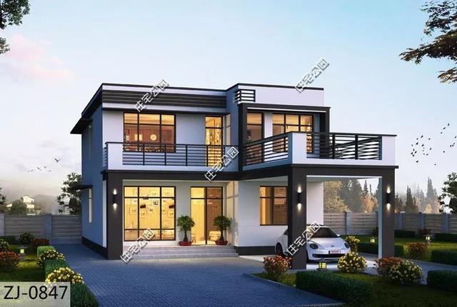 精選22套農(nóng)村別墅設(shè)計(jì)圖，帶半開放式車庫，隨便建一棟，十里八鄉(xiāng)的人都繞路來看。