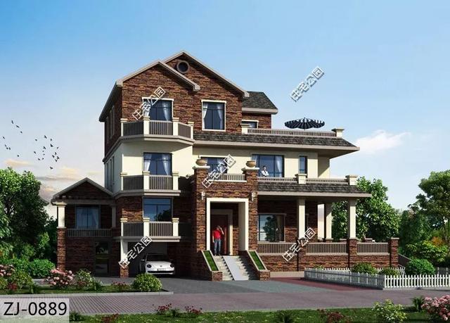 精選22套農(nóng)村別墅設(shè)計(jì)圖，帶半開放式車庫，隨便建一棟，十里八鄉(xiāng)的人都繞路來看。