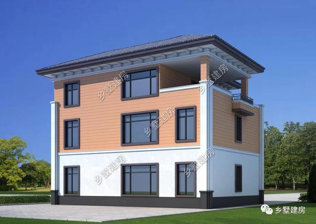 35萬三層高貴典雅三層小樓設計圖，不僅造價經(jīng)濟，還帶雙露臺、茶室設計，完美到極致！