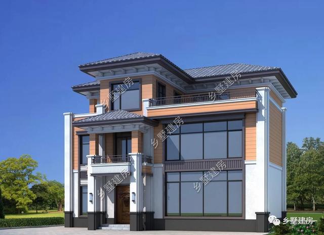 35萬三層高貴典雅三層小樓設計圖，不僅造價經(jīng)濟，還帶雙露臺、茶室設計，完美到極致！