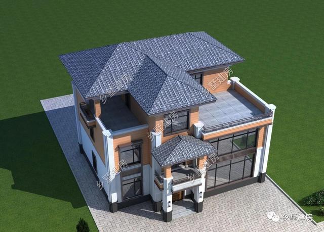 35萬三層高貴典雅三層小樓設計圖，不僅造價經(jīng)濟，還帶雙露臺、茶室設計，完美到極致！