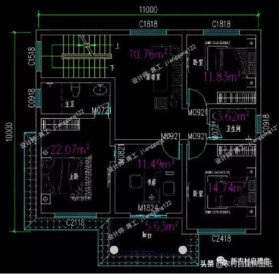 占地110平三款農(nóng)村自建房，外觀舒適大氣，室內(nèi)布局也是好戶型，造價也不高。