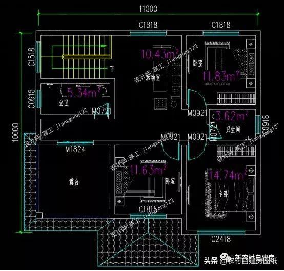 占地110平三款農(nóng)村自建房，外觀舒適大氣，室內(nèi)布局也是好戶型，造價也不高。