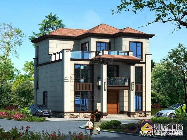 占地147三層農(nóng)村別墅設(shè)計圖，戶型方方正正，符合傳統(tǒng)審美，喜歡的朋友可以留作參考。