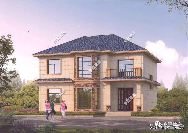 12.6X11.6米二層歐式別墅設(shè)計圖，二十幾萬建成，小日子過得別提多美。