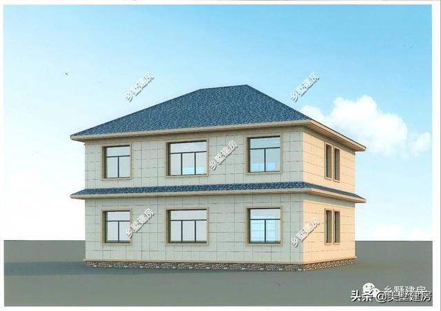 12.6X11.6米二層歐式別墅設(shè)計圖，二十幾萬建成，小日子過得別提多美。
