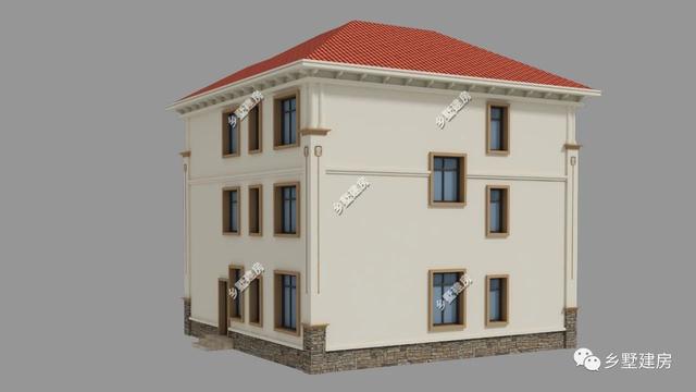 14.7×16.2米三層歐式別墅設(shè)計(jì)圖，簡(jiǎn)約而不簡(jiǎn)單，挑空客廳設(shè)計(jì)，這樣的房子真的美極了