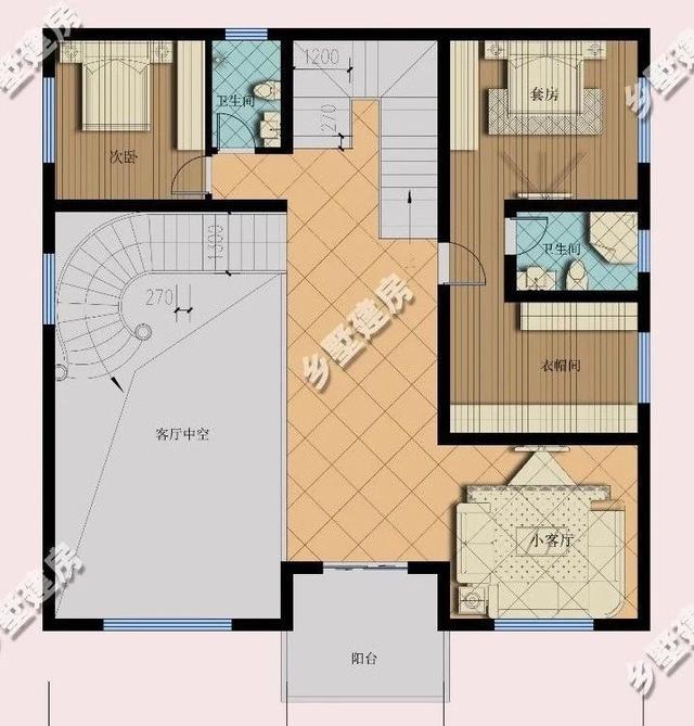 14.7×16.2米三層歐式別墅設(shè)計(jì)圖，簡(jiǎn)約而不簡(jiǎn)單，挑空客廳設(shè)計(jì)，這樣的房子真的美極了