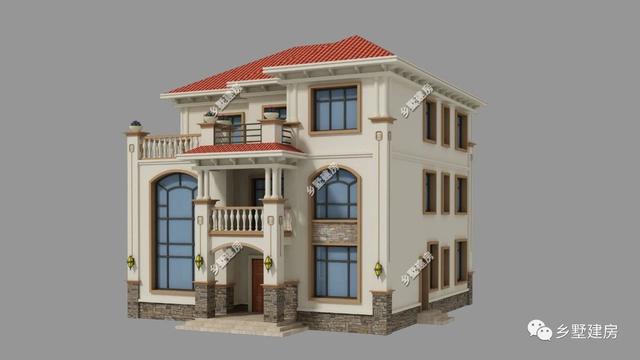 14.7×16.2米三層歐式別墅設(shè)計(jì)圖，簡(jiǎn)約而不簡(jiǎn)單，挑空客廳設(shè)計(jì)，這樣的房子真的美極了