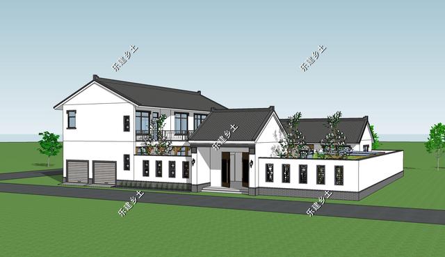 占地327平的中式三合院住宅設(shè)計(jì)圖，百年傳承，融合創(chuàng)新。