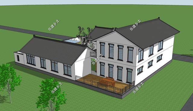 占地327平的中式三合院住宅設(shè)計(jì)圖，百年傳承，融合創(chuàng)新。