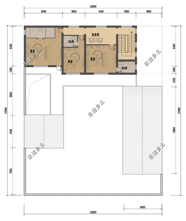 占地327平的中式三合院住宅設(shè)計(jì)圖，百年傳承，融合創(chuàng)新。