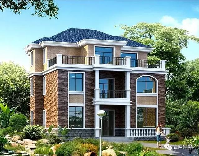 占地131平三層小別墅設(shè)計圖，時尚亮麗，帶大露臺，非常實用。