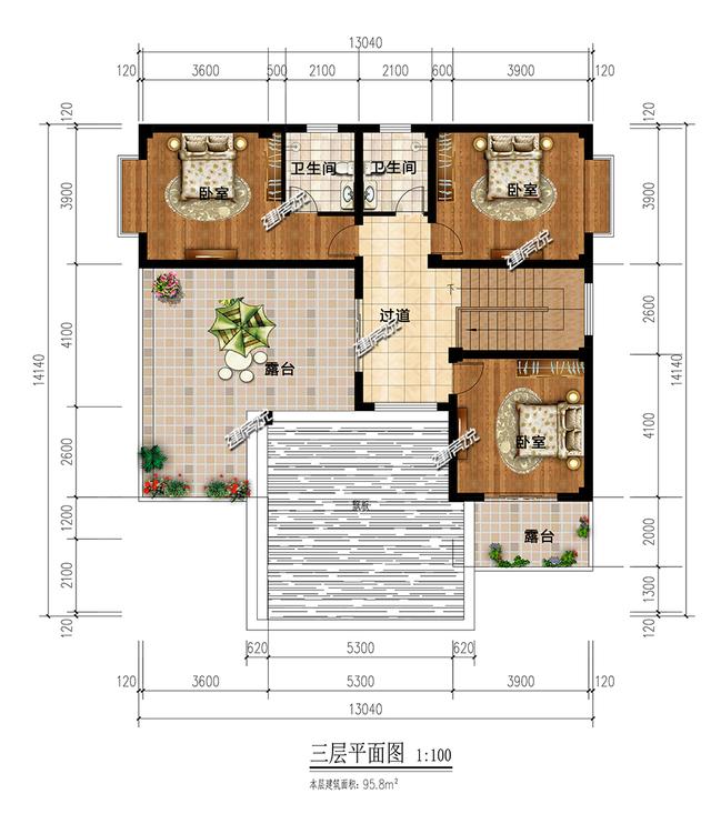 三層現(xiàn)代別墅設(shè)計(jì)圖，倍有設(shè)計(jì)感，外觀簡(jiǎn)約時(shí)尚大氣，建在村里獨(dú)一棟，絕對(duì)是最拉風(fēng)的！