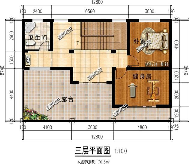 占地134米三層農(nóng)村自建房，外觀清新靚麗，建棟在老家，絕對氣質(zhì)凸出。