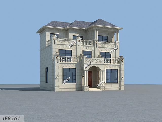 占地134米三層農(nóng)村自建房，外觀清新靚麗，建棟在老家，絕對氣質(zhì)凸出。