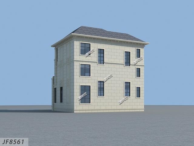 占地134米三層農(nóng)村自建房，外觀清新靚麗，建棟在老家，絕對氣質(zhì)凸出。