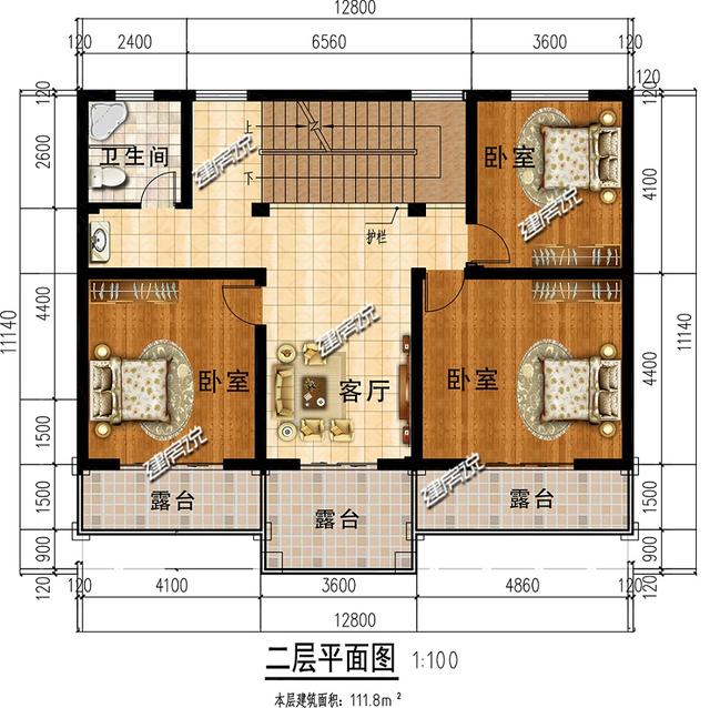 占地134米三層農(nóng)村自建房，外觀清新靚麗，建棟在老家，絕對氣質(zhì)凸出。