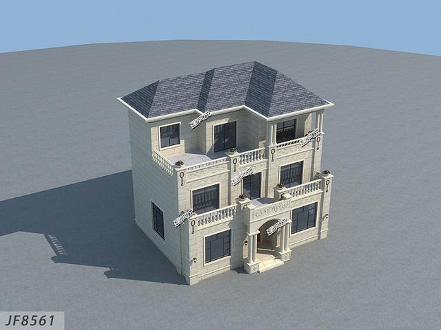 占地134米三層農(nóng)村自建房，外觀清新靚麗，建棟在老家，絕對氣質(zhì)凸出。