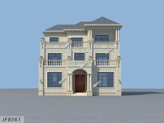 占地134米三層農(nóng)村自建房，外觀清新靚麗，建棟在老家，絕對氣質(zhì)凸出。