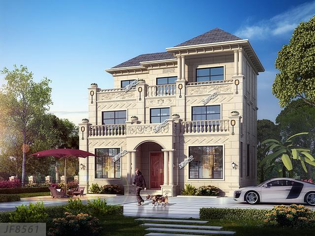 占地134米三層農(nóng)村自建房，外觀清新靚麗，建棟在老家，絕對氣質(zhì)凸出。