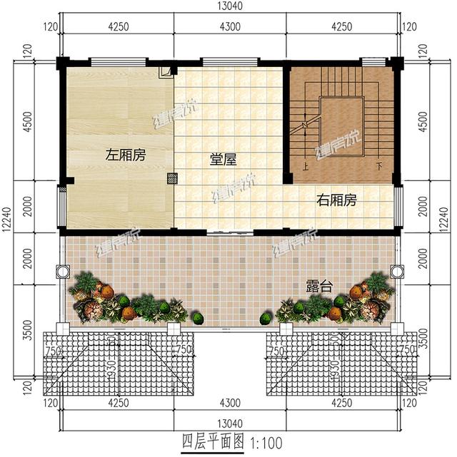 三層農村住宅設計圖，帶火灶，外觀十分漂亮，室內布局實用性強。