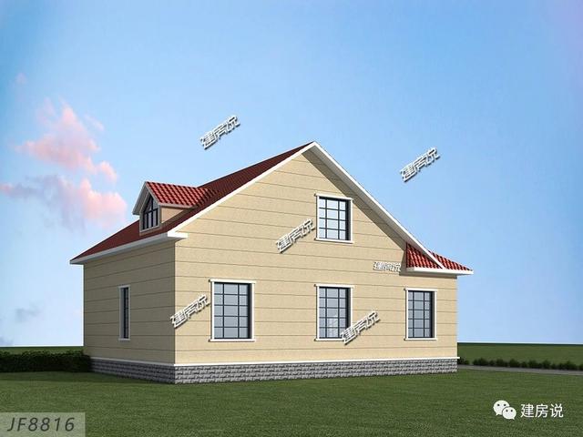 占地149平實(shí)用兩層別墅設(shè)計(jì)圖，造型獨(dú)特，26萬拿下，村里人人都來串門。