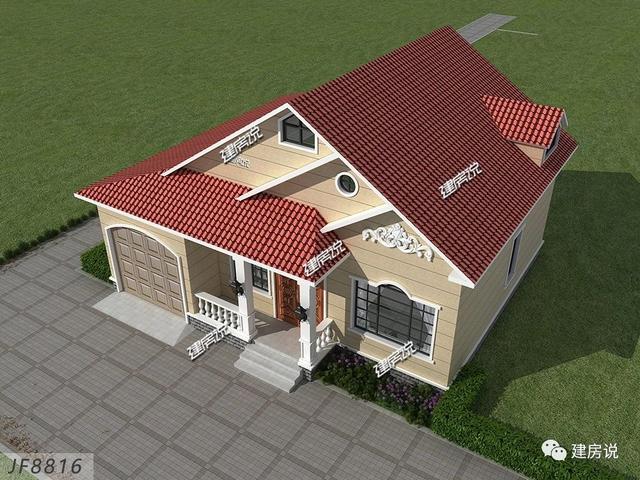 占地149平實(shí)用兩層別墅設(shè)計(jì)圖，造型獨(dú)特，26萬拿下，村里人人都來串門。