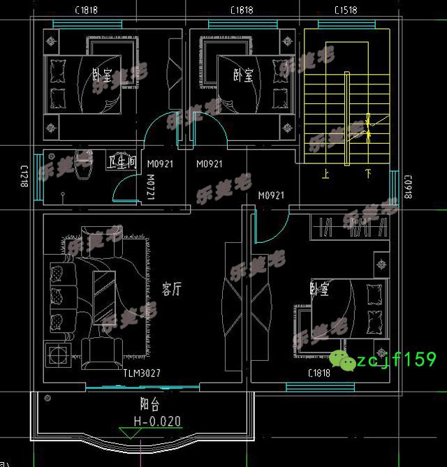 兩棟占地不足100平米的三層自建房，簡單實用，適合農(nóng)村自建。