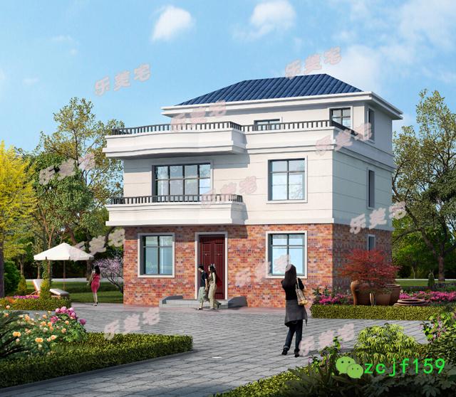 兩棟占地不足100平米的三層自建房，簡單實用，適合農(nóng)村自建。