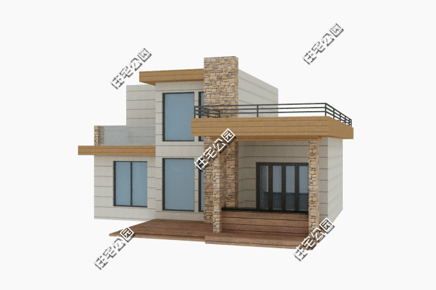 在滿是歐式洋樓的農(nóng)村里，建一棟這樣的現(xiàn)代風(fēng)格住宅一定很亮眼！